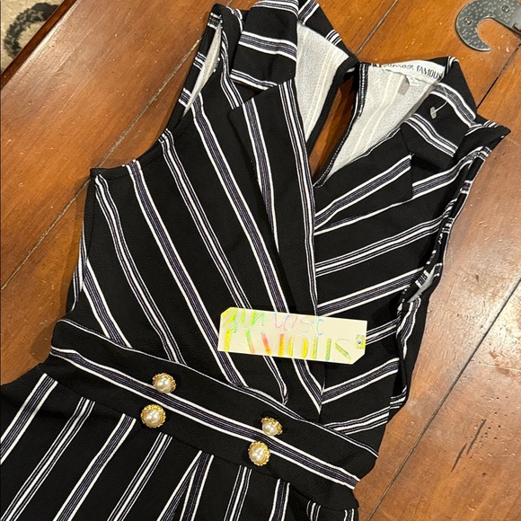 Almost Famous Black and White Striped Dress - Picture 4 of 4